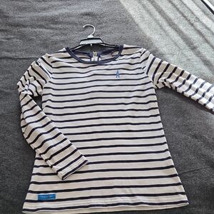 Women's Trinity 1592 Navy and White Striped Long Sleeve Tee